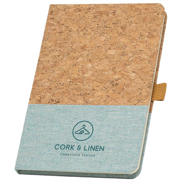 Notes A5 crte 96L šamoa crte pluto i tkanina Stricker KLEE 93277124 svijetlo plavi