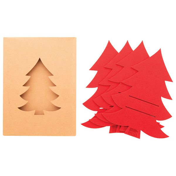 Držač za pribor za jelo od filca Anda AP845192-05 pk4 oblik bor crveni