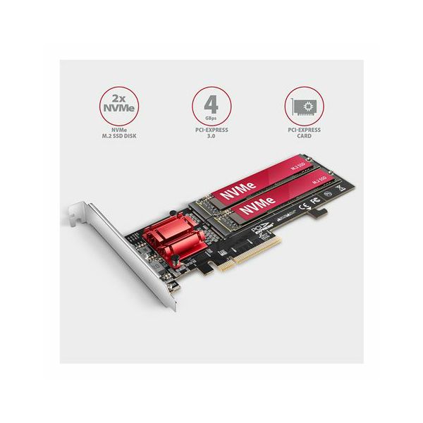 AXAGON PCEM2-ND PCI-E 3.0 8x - M.2 SSD NVMe