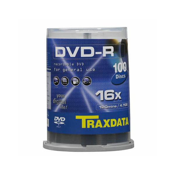 TRAXDATA OPTIČKI MEDIJ DVD-R 16X CAKE 100