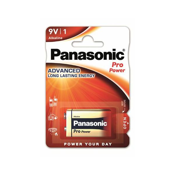 PANASONIC baterije 6LR61PPG/1BP Alkaline Pro Power