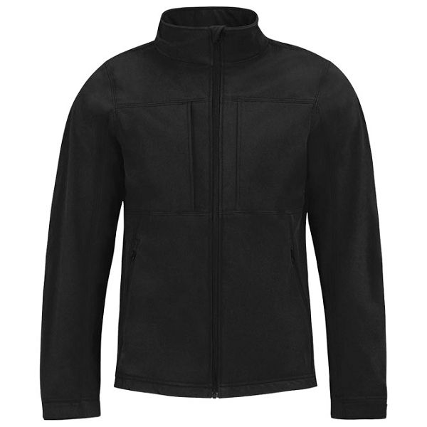 Jakna zip muška B&C Hooded Softshell crna L