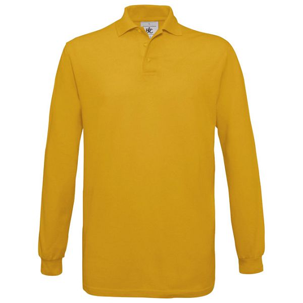 Majica dugi rukavi B&C Safran Polo LSL 180g zlatna žuta S!!