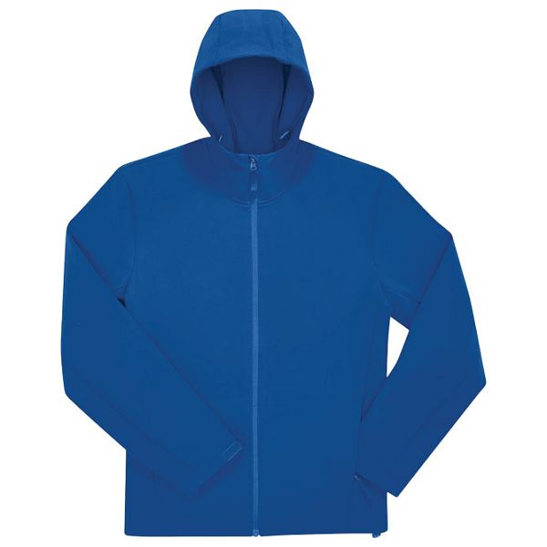 Jakna zip muška B&C Hooded Softshell azurno plava 2XL!!