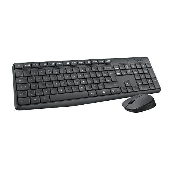 Logitech MK235 bežična tipkovnica i miš, tamnosiva